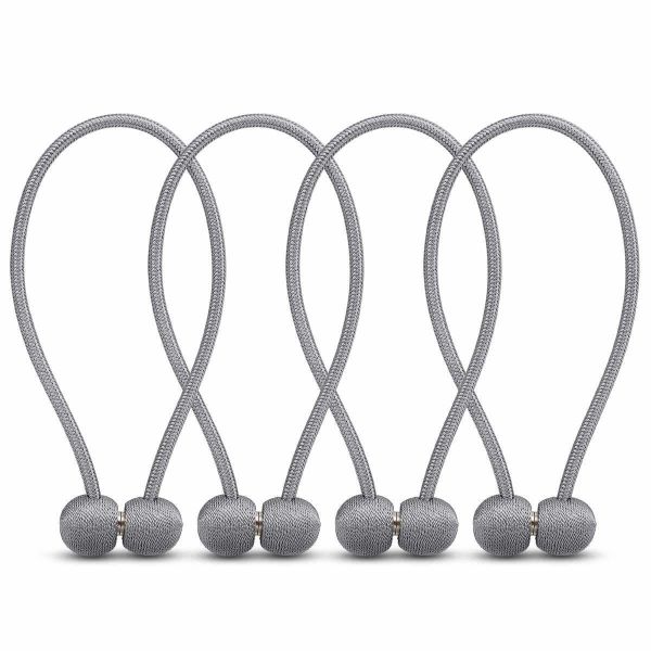 Buy Contemporary Metal Dark Grey Magnetic Curtain Tie Backs at wholesale prices