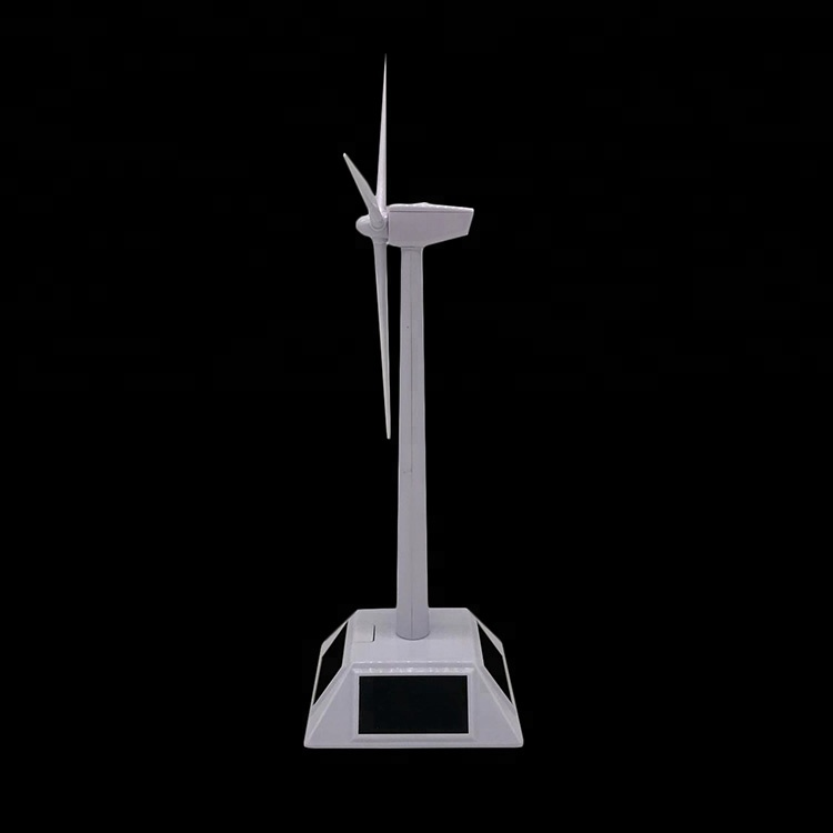 Small Home Garden Decorative Wind Turbine Solar Powered Plastic DIY Kids Educational Solar Power Windmill for Sale
