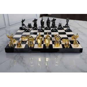 Entertainment 2 SETS Titanium Decorative Chess Board