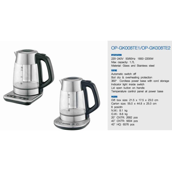 Smart App-Controlled Electric Glass Kettle for 220V/110V Fast Water Boiling