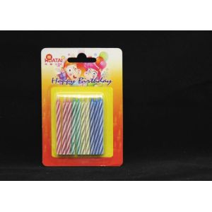 Long Spiral Pattern Magic Relighting Birthday Candles Unscented SGS Certificated