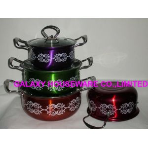 Quality 6/8pcs colorful cookware set &amp; stainless steel cookware with follower design &amp;cooking pot for sale
