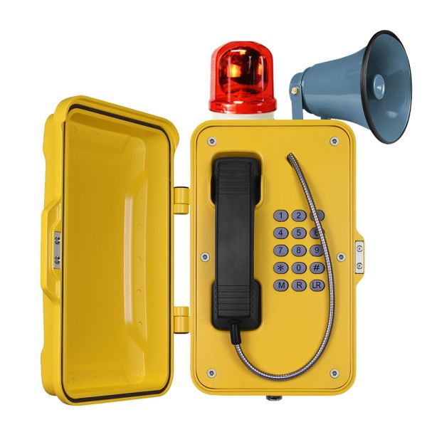 Buy Wall Mounting Industrial Underground Mining Telephones With Flashing Lamp / Horn at wholesale prices