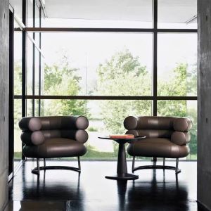 Executive Leather Leisure Lazy Sofa Chair Business Style Aesthetic With Armrest