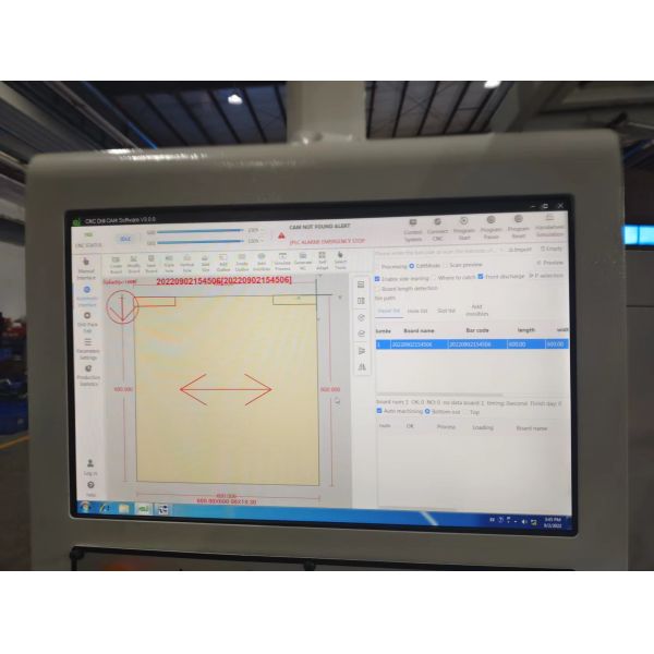 MDF Panel Wardrobe Cabinet 6 Sided CNC Boring Machine With LNC Control System