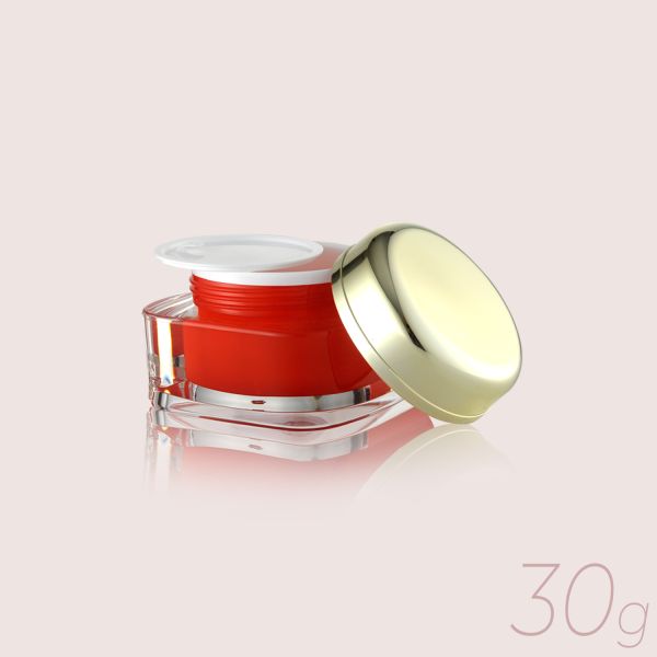 Clear Plastic Cosmetic Jars For Creams And Lotions Square Plastic Jars GR710A