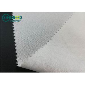 White Polyester Woven Fusible Interlining / Twill Woven Fusible Interfacing