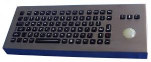 Quality Arabic desktop ruggedized keyboard with transparent trackball , industrial computer keyboard for sale