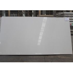 Gentle White Quartz Bathroom Countertops , Artificial Quartz Solid Surface