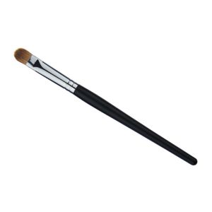 Wood Handle Weasel Hair Eyeshadow Blending Brush With Sliver Aluminum