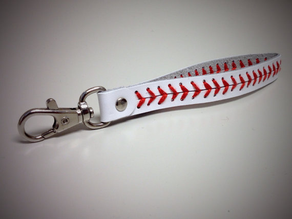 Sports keychain,baseball seam keychain,Baseball accessories,leather baseball keychain