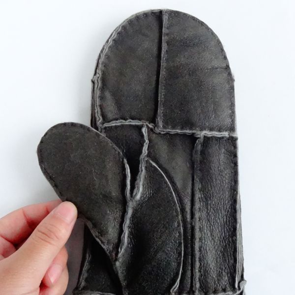 Double Faced Winter Mitten Shearling Sheepskin Gloves