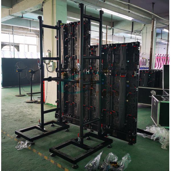 Indoor Aluminum Alloy 6061 T6 LED Screen Truss System Ground Support for LED Display Cabinet