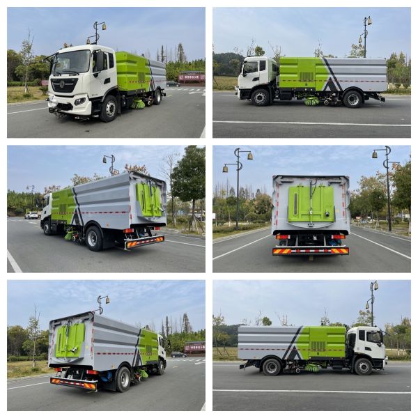 Rear Dump Method Truck Mounted Road Sweeper 4x2 Drive Model For Highways