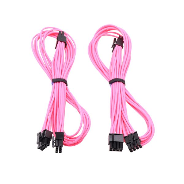 Modular Cable for Power Supply Bright Braided Power Supply Modular Cable Kits 24 Pin 8Pin 6Pin Length 630mm Gold Pink