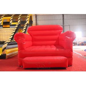 Red Sofa Inflatable Model Water Resistant PVC Tarpaulin Made