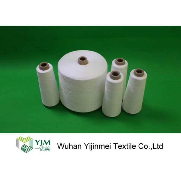 Eco Friendly 100 Polyester Yarn / Polyester Spun Staple Yarn For High Speed