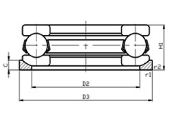 Thrust ball bearings with Spherical Outer Ring 53324