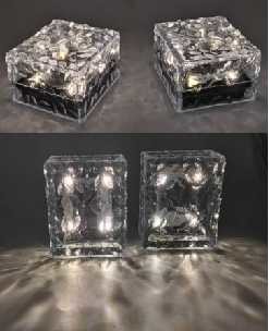 Buy SMD2835 Warm White Solar Powered Garden Lights Ice Brick Light 10*10*5cm 4pcs at wholesale prices