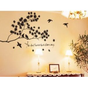 Contemporary Wall Flower Stickers G154 / Decal Wall Stickers