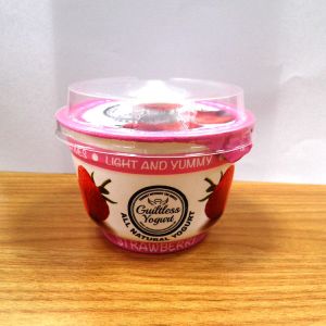 Food Grade Disposable customized plastic yogurt milk drink cup with aluminum