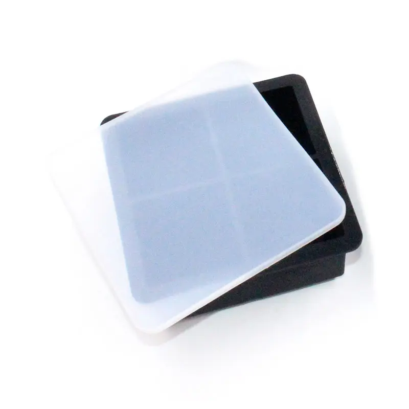 4 6 8 Cavity Silicone Ice Tray Mold Large Square Shape Easy Release Ice Cube Tray