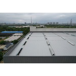 Galvanized Column Steel Structure Warehouse With Sandwich Panel Roof Panel