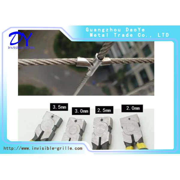 Buy Fireproof Stainless Steel Cross Clip For 316 304 Wire Invisible Safety Grille at wholesale prices