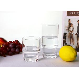 Hand Made 130mm Crystal Beer Glasses , 230ml Pint Beer Glasses