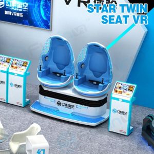Quality Fun 9D Virtual Reality Cinema With Rotating Two Capsule Chairs / Roller Coaster Thrill Rides for sale