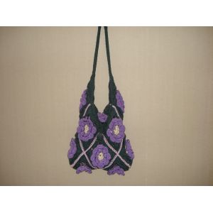 Bag Large shoulder bag handbag tote purse purple green bag
