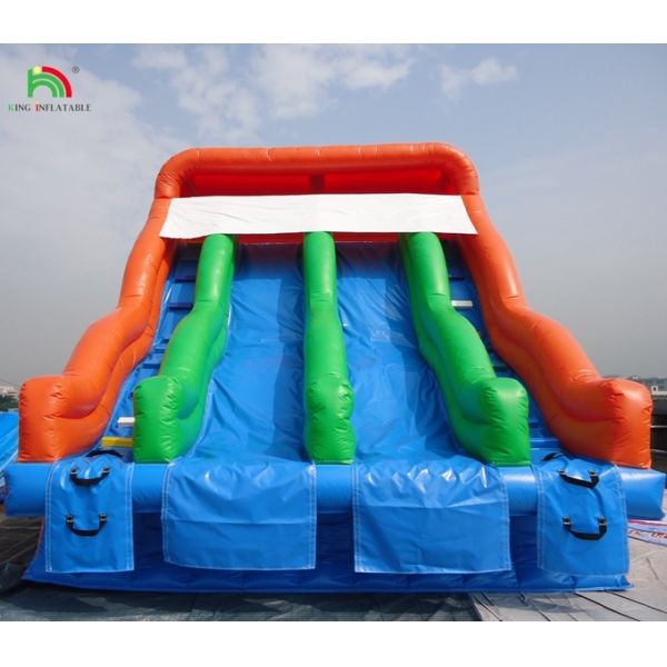 Inflatable Water Pool Red Closed Double Slides Children Bounce House Commercial Water Closed Slide Swimming Pool