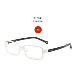 White Custom Eyeglass Frames , Kids Plastic Frames Strong Hydrolysis Resistance