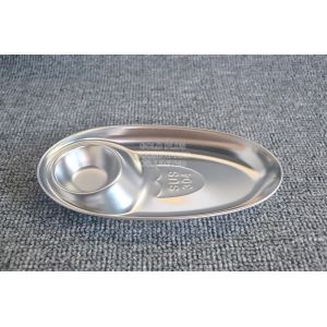 Dinnerware oval shape sauce compartment appetizers food grade durable stainless