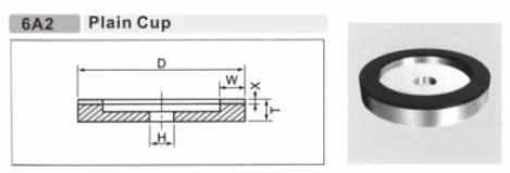 300mm Diameter Daimond Cup Grinding Wheel 6A2 Grinding Wheel Vitrified Bond