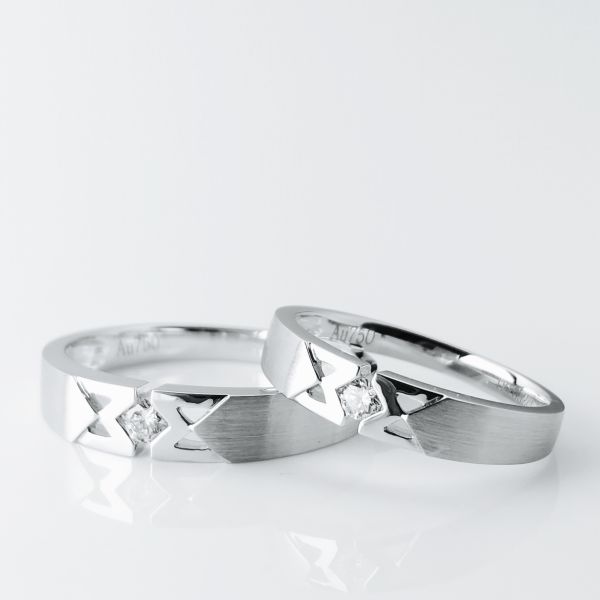 Buy Geometric Patterns ODM Personalized Matching Promise Rings at wholesale prices