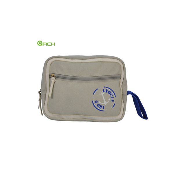 Buy Multiple Interior Pockets Reusable Canvas Tote Bag Cross Stitching at wholesale prices