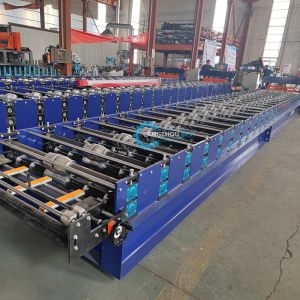 Russia Popular H44 Steel Profile Galvanized Roofing Panel Roll Forming Machine
