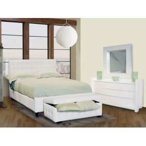 Cheap Bedroom Furniture for Apartment, Leather Bed