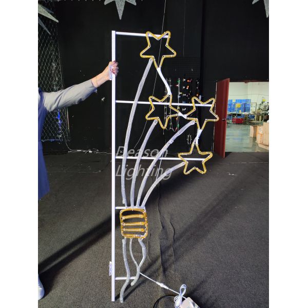 decorative street light pole led christmas lights
