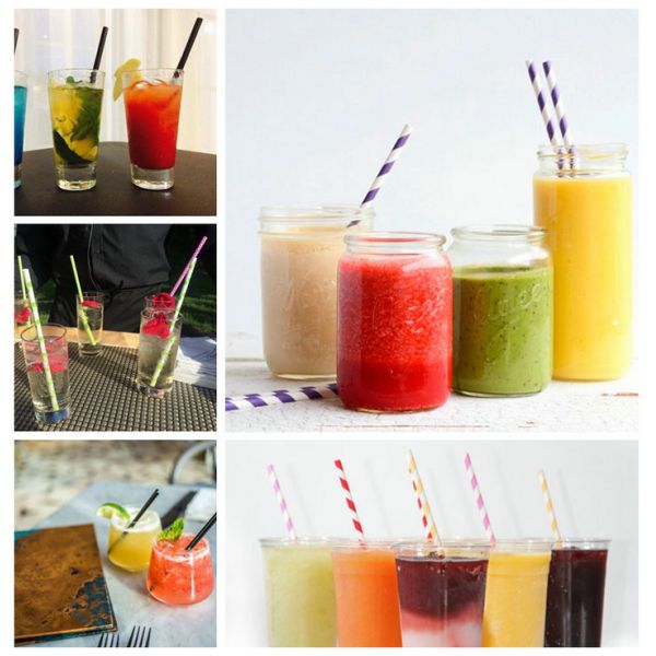 Reusable 60gsm Solid Black Color Straw Paper Strong Waterproof FDA Certificate