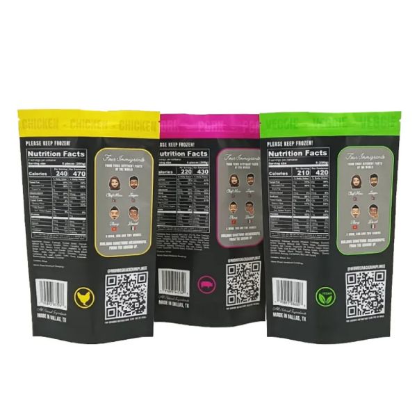 Food Grade Customized Printing Stand Up Pouch Resealable Zip Lock Tea Coffee Candy Snack Food Packaging Bags