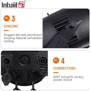 Waterproof 200W RGBW 4in1 DMX Led Cob Zoom Outdoor Events Stage Par Light