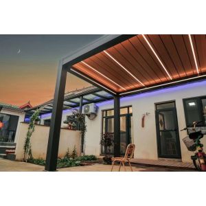 6x4m Outdoor Gazebo Awning Popular Motorized Aluminum Blinds Pergola