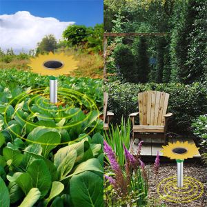 Sunflower Solar Powered ultrasonic rodent control Repel Mice Snake Rodent