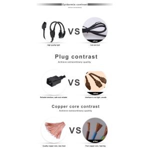 C20 to Dual C19 Locking Power Splitter Cable 250V 10A