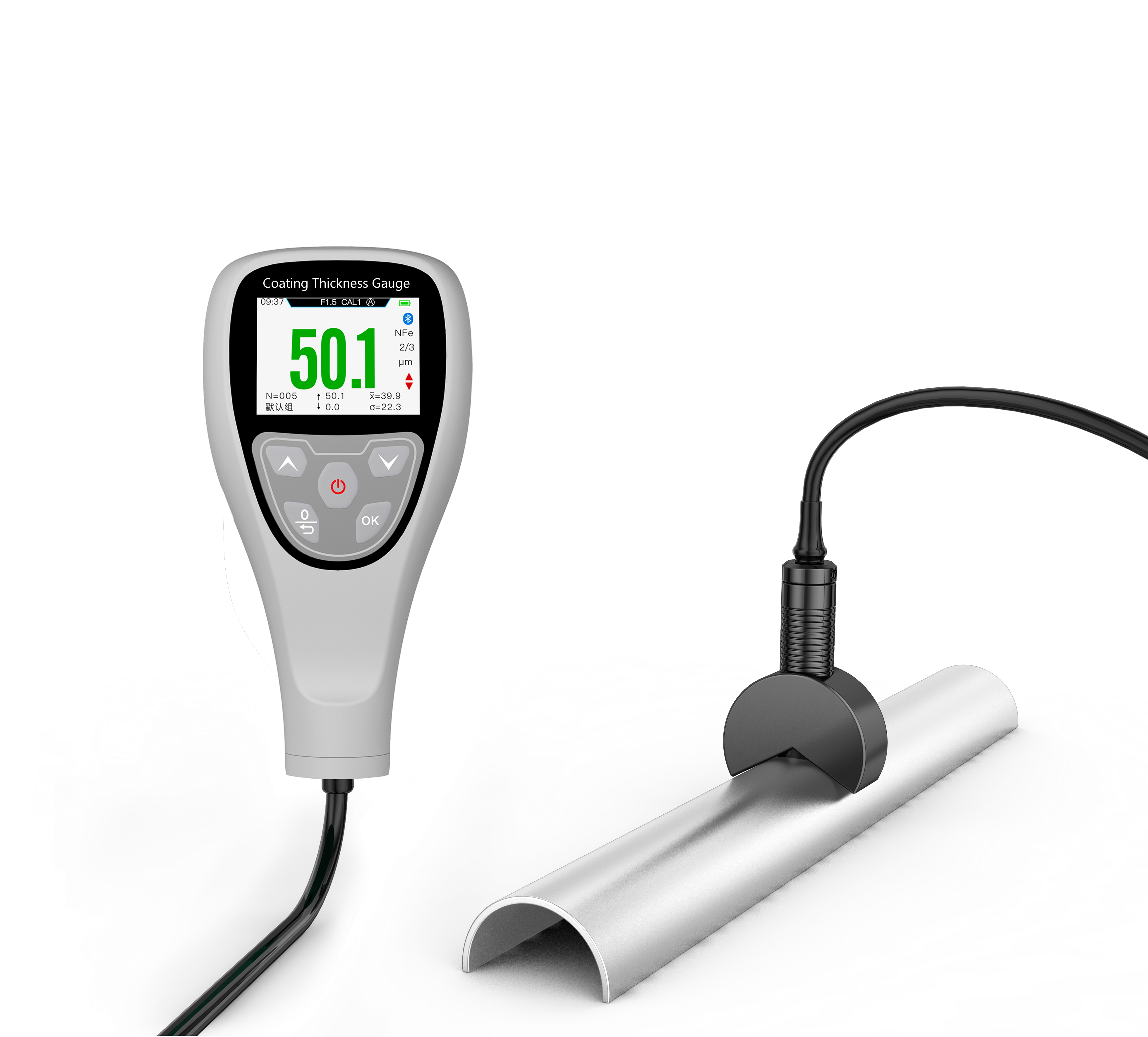 Quality Cylinder Specialized Powder Coating Thickness Meter For Chromium Plating And Oxidation Layer Measurement for sale