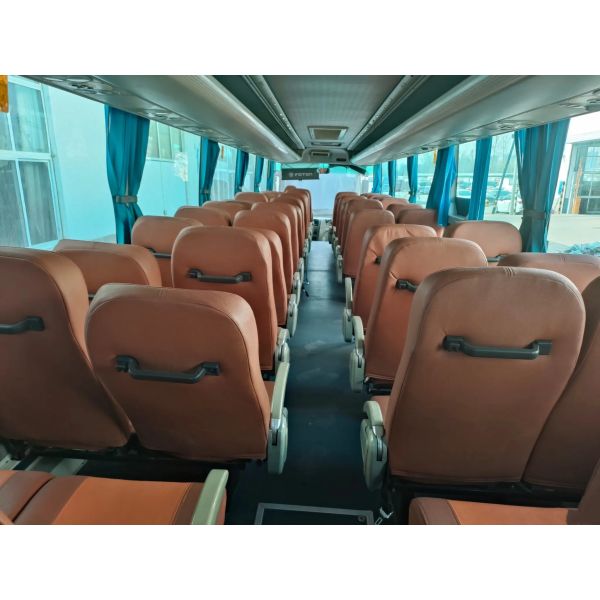 Used Commercial Bus Double Doors 53 Seats Yuchai Engine 330hp Second Hand Foton BJ6120