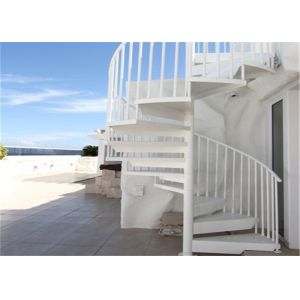 Contemporary Galvanized Modern Spiral Staircase Space Saving Outdoor