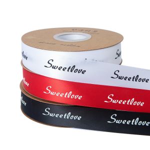 Quality Good Quality Silk Letter Print Ribbons Clothes Garment Decorating Cheap Price Customized Print Ribbon for sale